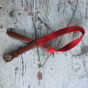 America Apparel high waisted belt. Red canvas